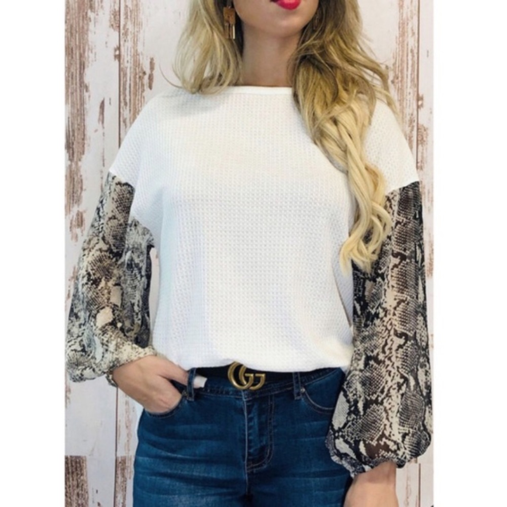 Snake skin print top